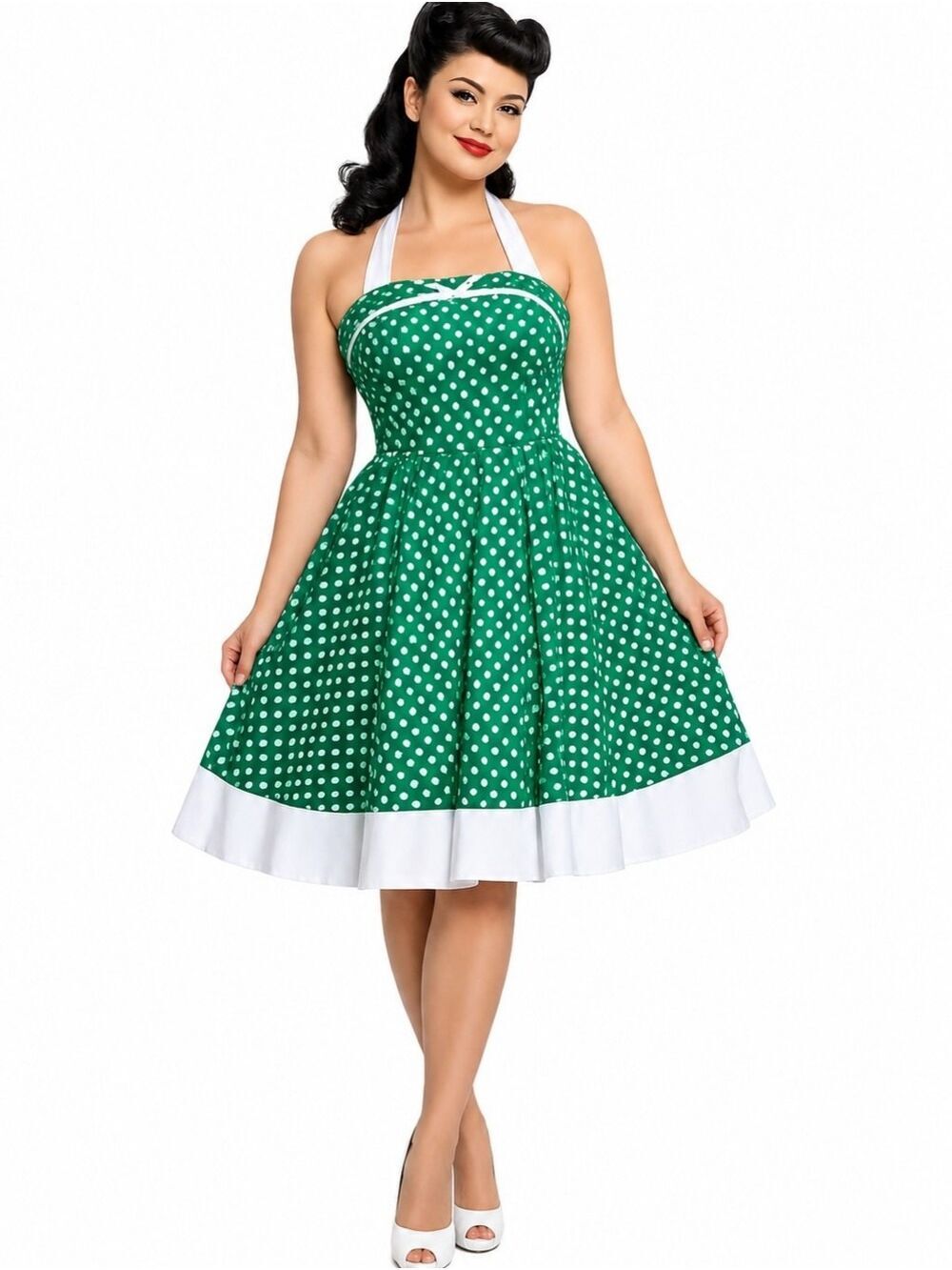 MAGGIE TANG 1950s VINTAGE ROCKABILLY PIN-UP DRESS SIZE XL